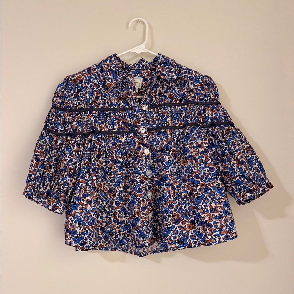 Maeve The Leandra Shirred Yoke Blouse
